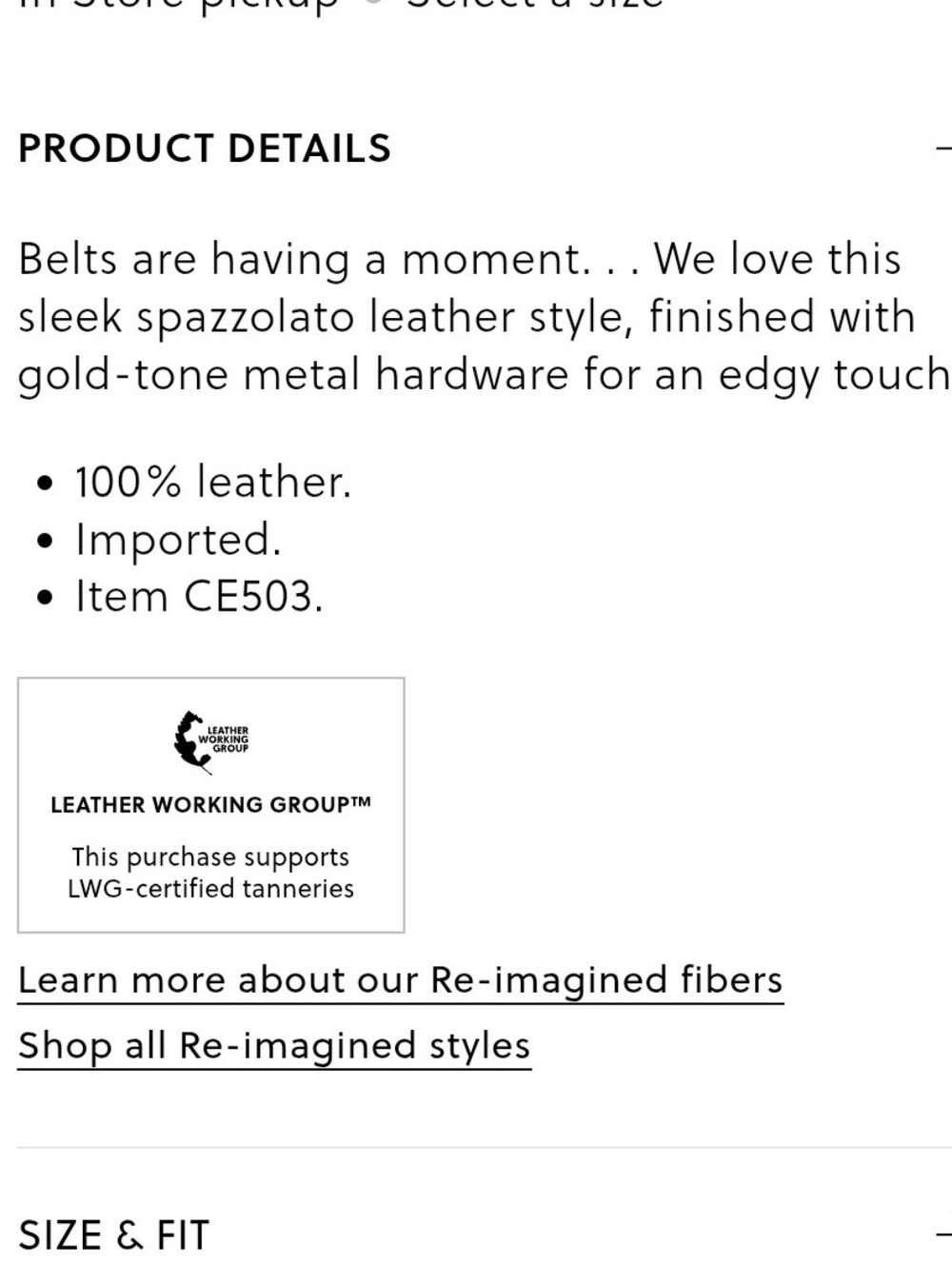 J. Crew Thin Spazzolato Italian Leather Belt - Black, Gold hardware - Picture 4 of 10